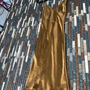 Gold silk dress Victoria secret